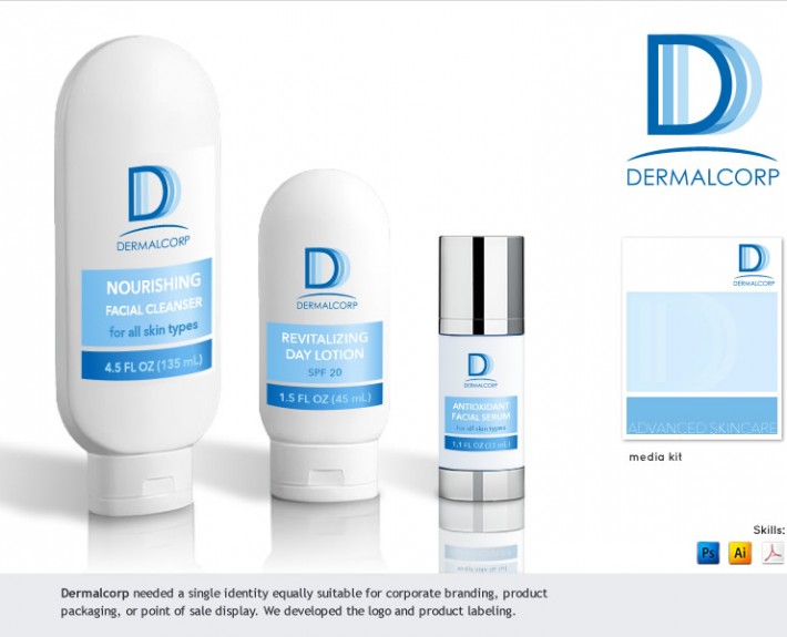 Package and label design for skin care product line.