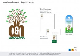 logo design and door hanger for landscape business