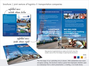 Transportation & logistics brochure, gate flap view