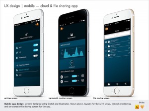 Mobile UX design for client app.